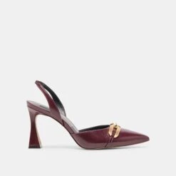 MALIK HEELS CRANBERRY CRINKLE PATENT(Malik Heels Cranberry Crinkle Patent)