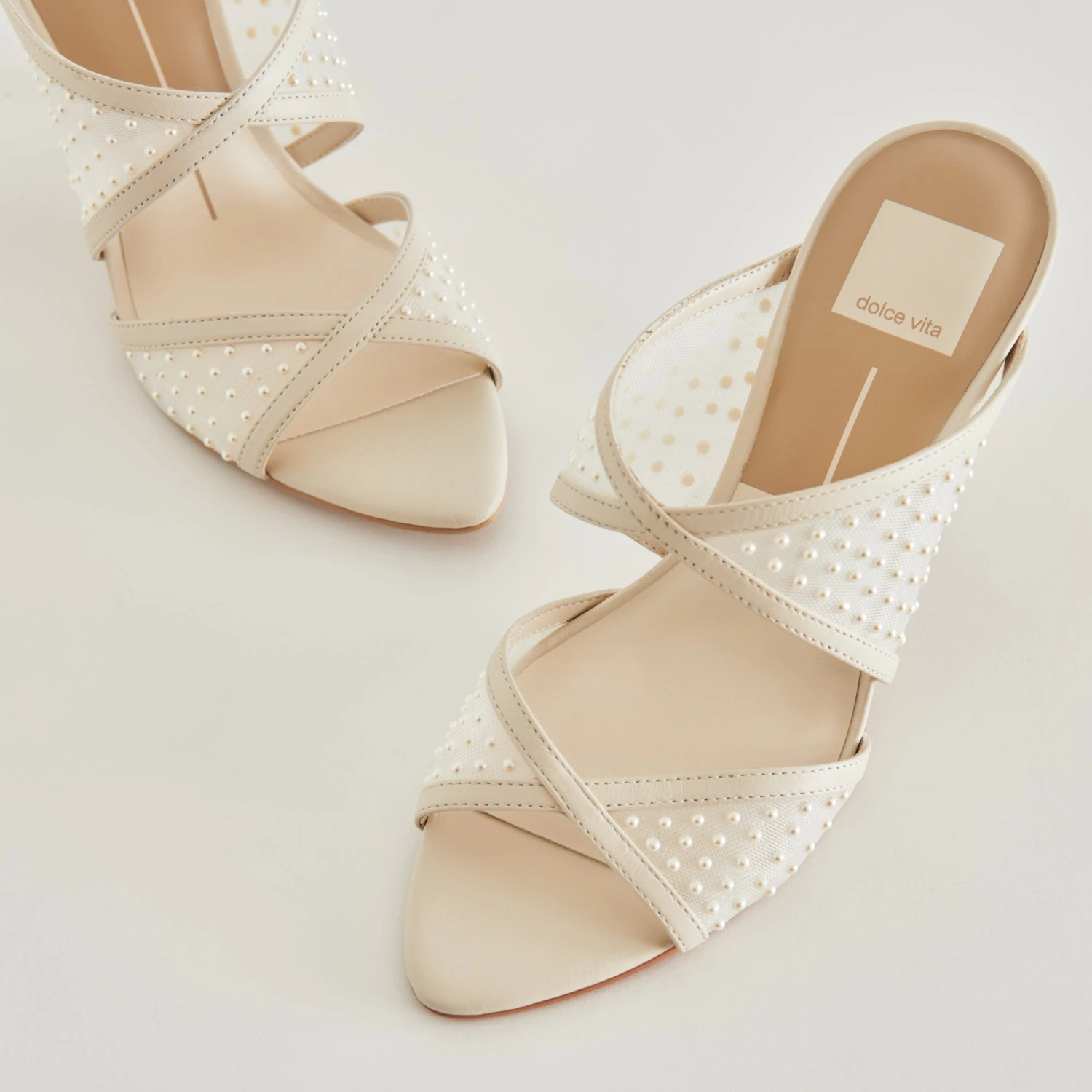 MANDEL PEARL HEELS IVORY MESH(Mandel pearl heels ivory mesh) MANDEL PEARL HEELS IVORY MESH(Mandel Pearl Heels Ivory Mesh) -Dolce Vita Sale Store DOLCEVITA HEELS MANDELPEARL IVORYMESH DETAILS 02