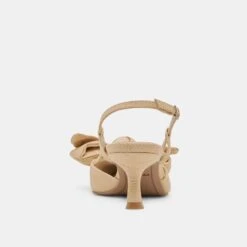 ODELA BOW HEELS NATURAL WOVEN RAFFIA(Odela Bow Heels Natural Woven Raffia) -Dolce Vita Sale Store DOLCEVITA HEELS ODELABOW NATURALRAFFIA 05