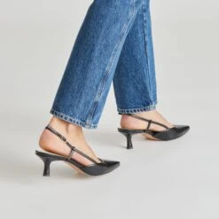 Dolce Vita ODELA HEELS MIDNIGHT CRINKLE PATENT(Odela Heels Midnight Crinkle Patent) -Dolce Vita Sale Store DOLCEVITA HEELS ODELLA BLACKLEATHER ONFOOT 04