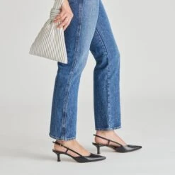 Dolce Vita ODELA HEELS MIDNIGHT CRINKLE PATENT(Odela Heels Midnight Crinkle Patent) -Dolce Vita Sale Store DOLCEVITA HEELS ODELLA BLACKLEATHER ONFOOT 05