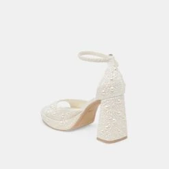 PANDRO PEARL HEELS TRUE WHITE SATIN(Pandro Pearl Heels True White Satin) -Dolce Vita Sale Store DOLCEVITA HEELS PANDROPEARL TRUEWHITESATIN 09