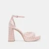 PANDRO X BYRDIE GOLF HEELS PINK PLAID GINGHAM(Pandro X Byrdie Golf Heels Pink Plaid Gingham) -Dolce Vita Sale Store DOLCEVITA HEELS PANDRO PINKPLAIDGINGHAM 02