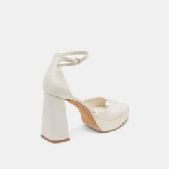 PANDRO WIDE HEELS WHITE SATIN(Pandro Wide Heels White Satin) -Dolce Vita Sale Store DOLCEVITA HEELS PANDRO WHITE SATIN 03 dee39b21 5a53 4a4a b168 ccd4007b3fdc
