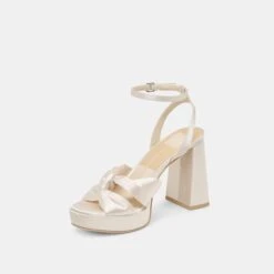 PARLO HEELS IVORY SATIN(Parlo Heels Ivory Satin) -Dolce Vita Sale Store DOLCEVITA HEELS PARLO IVORYSATIN 08