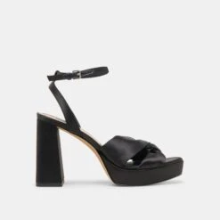 PARLO HEELS ONYX SATIN(Parlo Heels Onyx Satin)
