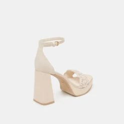PELTIN PEARL HEELS VANILLA WOVEN RAFFIA(Peltin Pearl Heels Vanilla Woven Raffia) -Dolce Vita Sale Store DOLCEVITA HEELS PELTINPEARL VANILLAWOVENRAFFIA 03