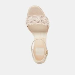 PELTIN PEARL HEELS VANILLA WOVEN RAFFIA(Peltin Pearl Heels Vanilla Woven Raffia) -Dolce Vita Sale Store DOLCEVITA HEELS PELTINPEARL VANILLAWOVENRAFFIA 06