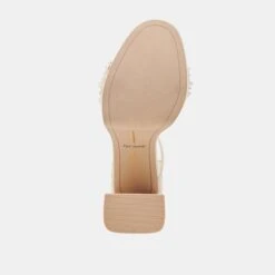 PELTIN PEARL HEELS VANILLA WOVEN RAFFIA(Peltin Pearl Heels Vanilla Woven Raffia) -Dolce Vita Sale Store DOLCEVITA HEELS PELTINPEARL VANILLAWOVENRAFFIA 07