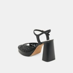 PEYTEN WIDE HEELS BLACK WOVEN STELLA(Peyten Wide Heels Black Woven Stella) -Dolce Vita Sale Store DOLCEVITA HEELS PEYTEN BLACKWOVENSTELLA 09