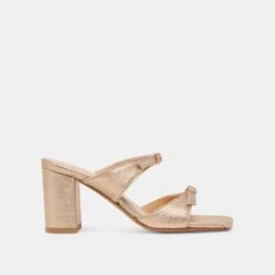 SHANE HEELS GOLD METALLIC LEATHER(Shane Heels Gold Metallic Leather)