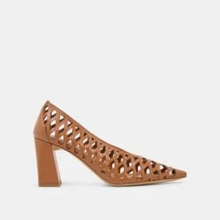 TANYA HEELS COGNAC WOVEN LEATHER(Tanya Heels Cognac Woven Leather)