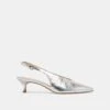 ALENNA HEELS SILVER DISTRESSED LEATHER(Alenna Heels Silver Distressed Leather)