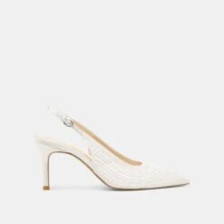 ELASI PEARL HEELS TRUE WHITE SATIN(Elasi Pearl Heels True White Satin)