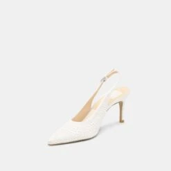 ELASI PEARL HEELS TRUE WHITE SATIN(Elasi Pearl Heels True White Satin) -Dolce Vita Sale Store DOLCEVITA HEEL ELASIPEARL TRUEWHITESATIN 08