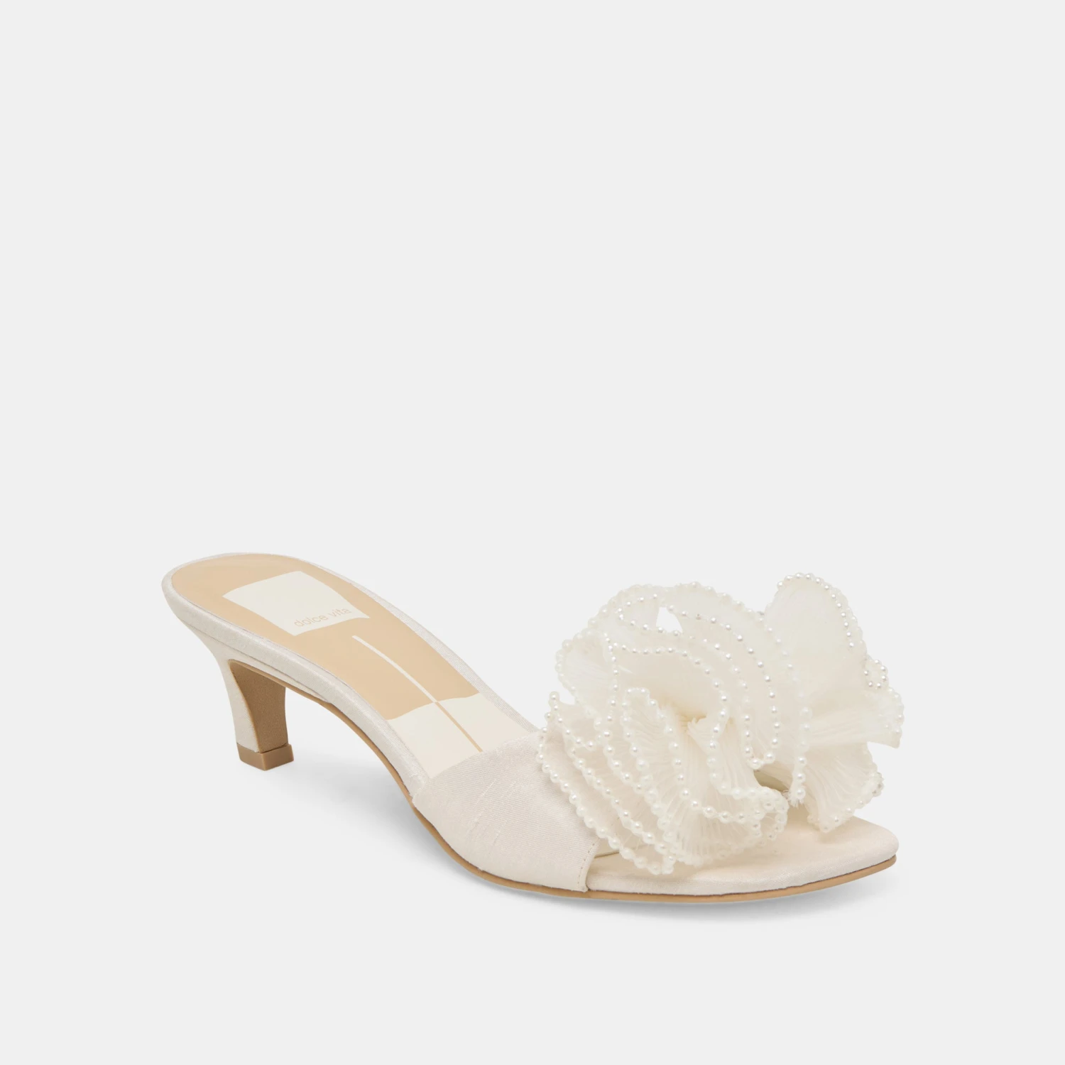 NARITA PEARL HEELS OFF WHITE SATIN(Narita pearl heels off white satin) NARITA PEARL HEELS OFF WHITE SATIN(Narita Pearl Heels Off White Satin) -Dolce Vita Sale Store DOLCEVITA HEEL NARITAPEARL OFFWHITESATIN 01