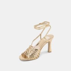 NIVANA HEELS GOLD DISTRESSED LEATHER(Nivana Heels Gold Distressed Leather) -Dolce Vita Sale Store DOLCEVITA HEEL NIVANA GOLDDISTRESSEDLEATHER 08