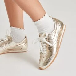 DELANY SNEAKERS LIGHT GOLD CRINKLE PATENT(Delany Sneakers Light Gold Crinkle Patent) 6 DELANY SNEAKERS LIGHT GOLD CRINKLE PATENT(Delany Sneakers Light Gold Crinkle Patent) -Dolce Vita Sale Store DOLCEVITA SANDALS DELANY LIGHTGOLDCRINKLEPATENT ONFOOT 01
