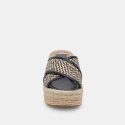 ELDORA HEELS WHITE BLACK RAFFIA(Eldora Heels White Black Raffia) 7 ELDORA HEELS WHITE BLACK RAFFIA(Eldora Heels White Black Raffia) -Dolce Vita Sale Store DOLCEVITA SANDALS ELDORA WHITEBLACKRAFFIA 04
