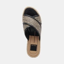 ELDORA HEELS WHITE BLACK RAFFIA(Eldora Heels White Black Raffia) 9 ELDORA HEELS WHITE BLACK RAFFIA(Eldora Heels White Black Raffia) -Dolce Vita Sale Store DOLCEVITA SANDALS ELDORA WHITEBLACKRAFFIA 06