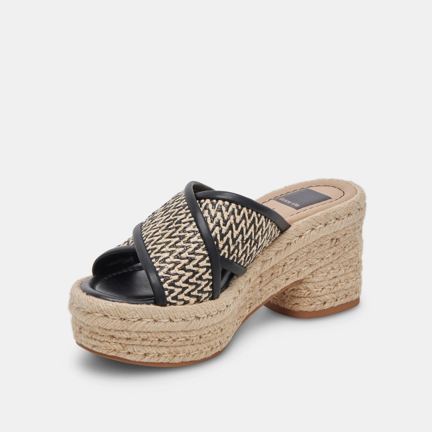 ELDORA HEELS WHITE BLACK RAFFIA(Eldora heels white black raffia) ELDORA HEELS WHITE BLACK RAFFIA(Eldora Heels White Black Raffia) -Dolce Vita Sale Store DOLCEVITA SANDALS ELDORA WHITEBLACKRAFFIA 09