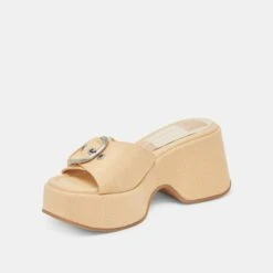 GISEL HEELS LT NATURAL WOVEN RAFFIA(Gisel Heels Lt Natural Woven Raffia) -Dolce Vita Sale Store DOLCEVITA SANDAL GISEL LTNATURALWOVENRAFFIA 08