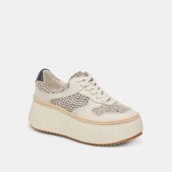 DANDI SNEAKERS BLACK NATURAL RAFFIA(Dandi Sneakers Black Natural Raffia) -Dolce Vita Sale Store DOLCEVITA SNEAKERS DANDI BLACK NATURALRAFFIA 01