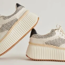 DANDI SNEAKERS BLACK NATURAL RAFFIA(Dandi Sneakers Black Natural Raffia) -Dolce Vita Sale Store DOLCEVITA SNEAKERS DANDI BLACK NATURALRAFFIA DETAILS 02