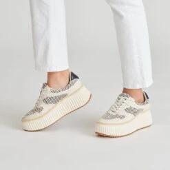 DANDI SNEAKERS BLACK NATURAL RAFFIA(Dandi Sneakers Black Natural Raffia) -Dolce Vita Sale Store DOLCEVITA SNEAKERS DANDI BLACKNATURALRAFFIA ONFOOT 01