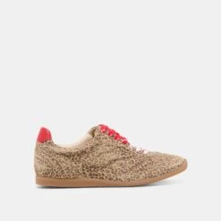 LAINI SNEAKERS TAN LEOPARD PRINTED SUEDE(Laini Sneakers Tan Leopard Printed Suede)