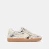 NOTICE LACE SNEAKERS SILVER DISTRESSED LEATHER(Notice Lace Sneakers Silver Distressed Leather)