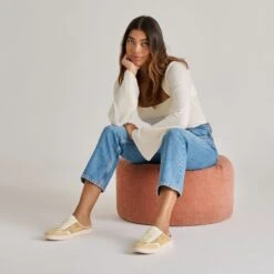 NOTICE SLIDE WOVEN SNEAKERS LT NATURAL WOVEN RAFFIA(Notice Slide Woven Sneakers Lt Natural Woven Raffia) -Dolce Vita Sale Store DOLCEVITA SNEAKERS NOTICESLIDEWOVEN LTNATURALWOVENSTELLA ONFOOT 01