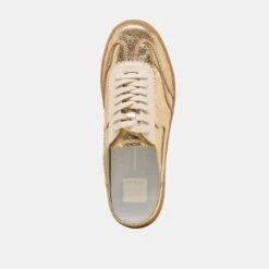 NOTICE SLIDE SNEAKERS GOLD DISTRESSED LEATHER(Notice Slide Sneakers Gold Distressed Leather) -Dolce Vita Sale Store DOLCEVITA SNEAKERS NOTICESLIDE GOLDDISTRESSEDLEATHER 06