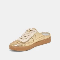 NOTICE SLIDE SNEAKERS GOLD DISTRESSED LEATHER(Notice Slide Sneakers Gold Distressed Leather) -Dolce Vita Sale Store DOLCEVITA SNEAKERS NOTICESLIDE GOLDDISTRESSEDLEATHER 08