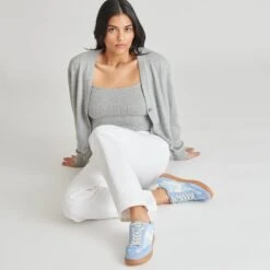 NOTICE SNEAKERS BLUE SUEDE(Notice Sneakers Blue Suede) -Dolce Vita Sale Store DOLCEVITA SNEAKERS NOTICE BLUESUEDE ONFOOT 03