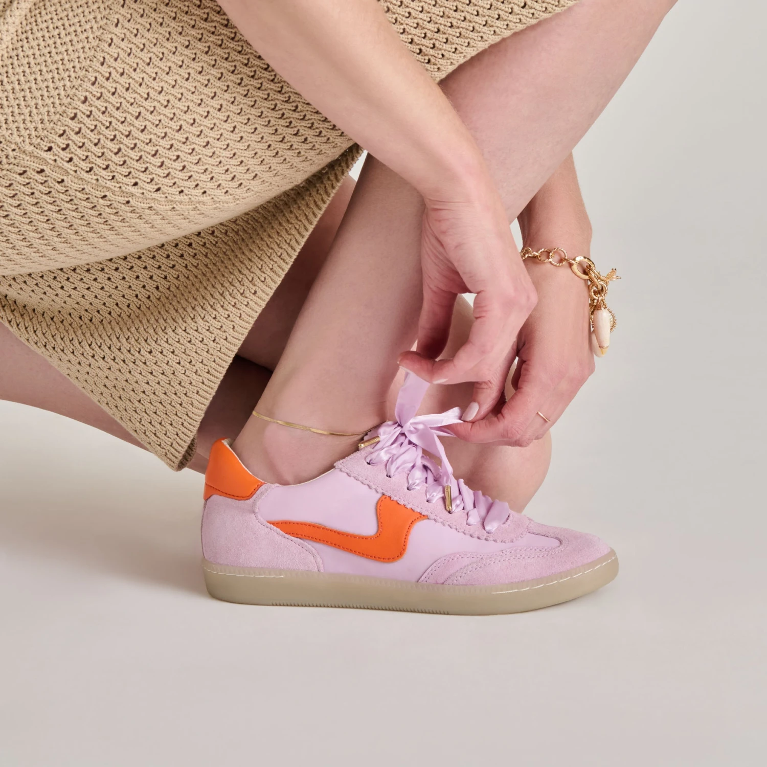 NOTICE SNEAKERS ORCHID NYLON(Notice sneakers orchid nylon) NOTICE SNEAKERS ORCHID NYLON(Notice Sneakers Orchid Nylon) -Dolce Vita Sale Store DOLCEVITA SNEAKERS NOTICE ORCHIDNYLON ONFOOT 02