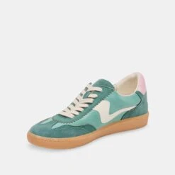NOTICE SNEAKERS GREEN SUEDE(Notice Sneakers Green Suede) -Dolce Vita Sale Store DOLCEVITA SNEAKERS NOTICE WHITEGREENLEATHER 09