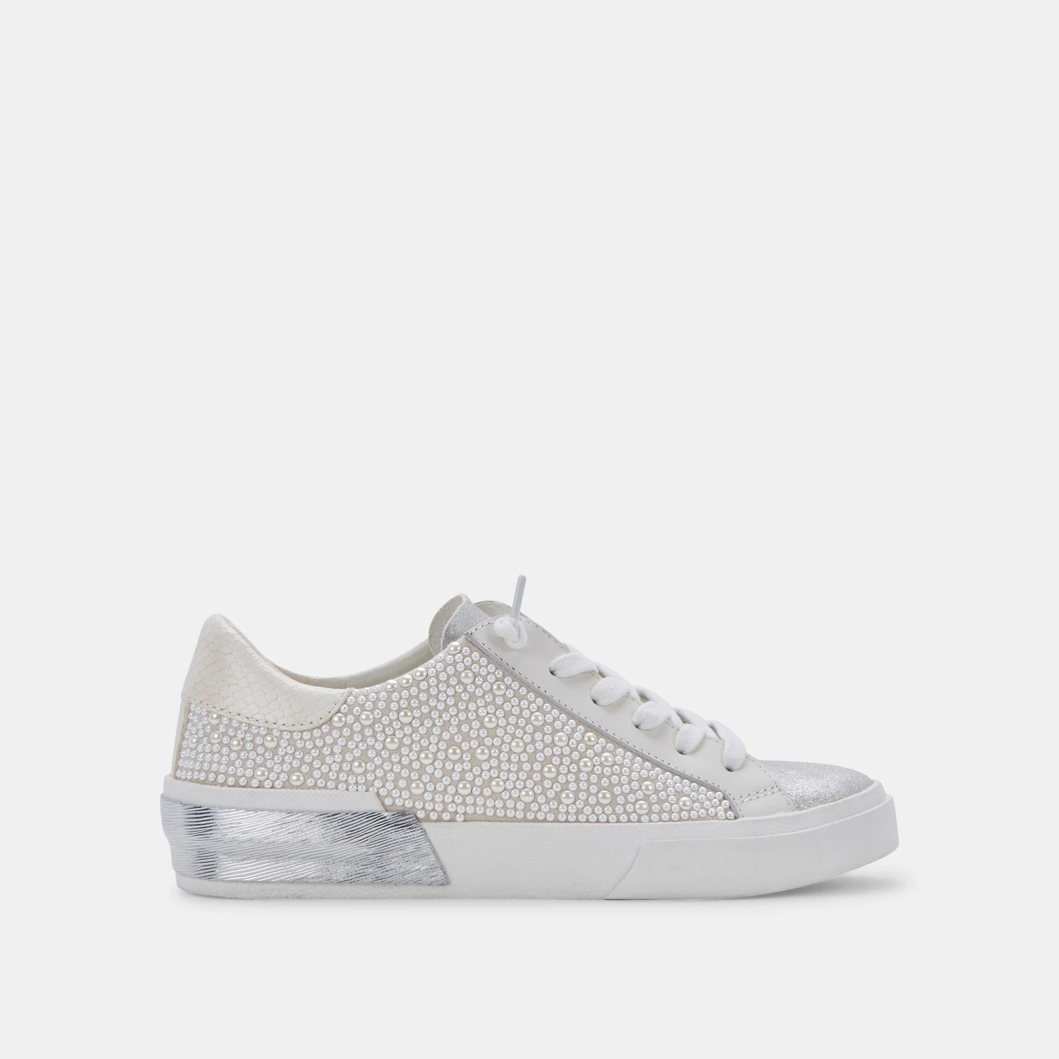ZINA PEARL SNEAKERS VANILLA PEARLS(Zina pearl in vanilla pearls) ZINA PEARL SNEAKERS VANILLA PEARLS(Zina Pearl In Vanilla Pearls) -Dolce Vita Sale Store DOLCEVITA SNEAKERS ZINAPEARL SILVERPEARLS 02