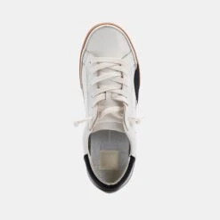 ZINA WIDE SNEAKERS WHITE BLACK LEATHER(Zina Wide Sneakers White Black Leather) -Dolce Vita Sale Store DOLCEVITA SNEAKERS ZINA WHITE BLACK TOP cad76100 e87c 4d4a a710 b8a75fb83bf1
