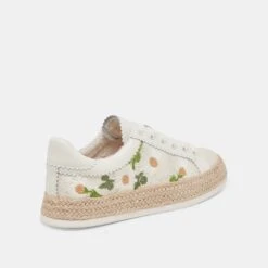 AZALIA SNEAKERS WHITE FLORAL RAFFIA(Azalia Sneakers White Floral Raffia) -Dolce Vita Sale Store DOLCEVITA SNEAKER AZALIA WHITEFLORALRAFFIA 03