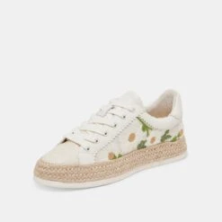 AZALIA SNEAKERS WHITE FLORAL RAFFIA(Azalia Sneakers White Floral Raffia) -Dolce Vita Sale Store DOLCEVITA SNEAKER AZALIA WHITEFLORALRAFFIA 08