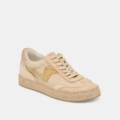 NOTICE ESPADRILLE BEAD SNEAKERS GOLD MULTI BURLAP(Notice Espadrille Bead Sneakers Gold Multi Burlap) -Dolce Vita Sale Store DOLCEVITA SNEAKER NOTICEESPADRILLEBEAD GOLDMULTIBURLAP 01