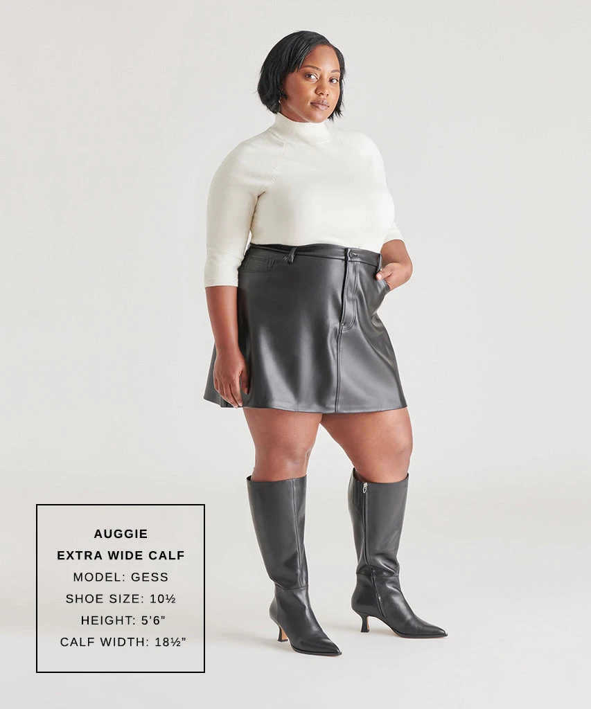 AUGGIE EXTRA WIDE CALF BOOTS BLACK LEATHER(Auggie extra wide calf boots black leather) AUGGIE EXTRA WIDE CALF BOOTS BLACK LEATHER(Auggie Extra Wide Calf Boots Black Leather) -Dolce Vita Sale Store GESS AUGGIE WC