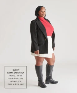 GLORY H2O EXTRA WIDE CALF BOOTS BLACK LEATHER(Glory H2o Extra Wide Calf Boots Black Leather) -Dolce Vita Sale Store GESS GLORY XWC