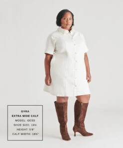 GYRA EXTRA WIDE CALF BOOTS DK BROWN SUEDE(Gyra Extra Wide Calf Boots Dk Brown Suede) -Dolce Vita Sale Store GESS GYRA XWC