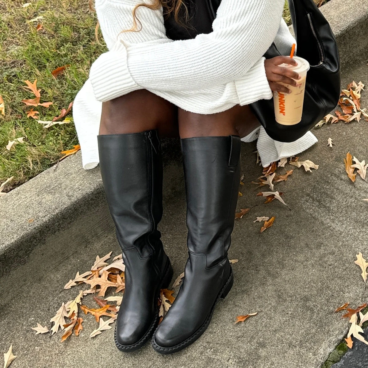 GLORY H2O WIDE CALF BOOTS BLACK LEATHER(Glory h2o wide calf boots black leather) GLORY H2O WIDE CALF BOOTS BLACK LEATHER(Glory H2o Wide Calf Boots Black Leather) -Dolce Vita Sale Store GLORYWC