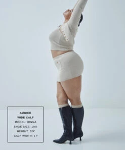 AUGGIE WIDE CALF BOOTS BLACK LEATHER(Auggie Wide Calf Boots Black Leather) 4 AUGGIE WIDE CALF BOOTS BLACK LEATHER(Auggie Wide Calf Boots Black Leather) -Dolce Vita Sale Store IONNA AUGGIE WC