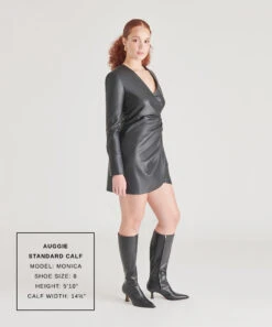 Dolce Vita AUGGIE BOOTS BLACK LEATHER(Auggie Boots Black Leather) -Dolce Vita Sale Store MONICA AUGGIE STANDARD