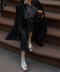 Dolce Vita BENY FLATS SILVER DISTRESSED LEATHER(Beny Flats Silver Distressed Leather) -Dolce Vita Sale Store bennysilver2